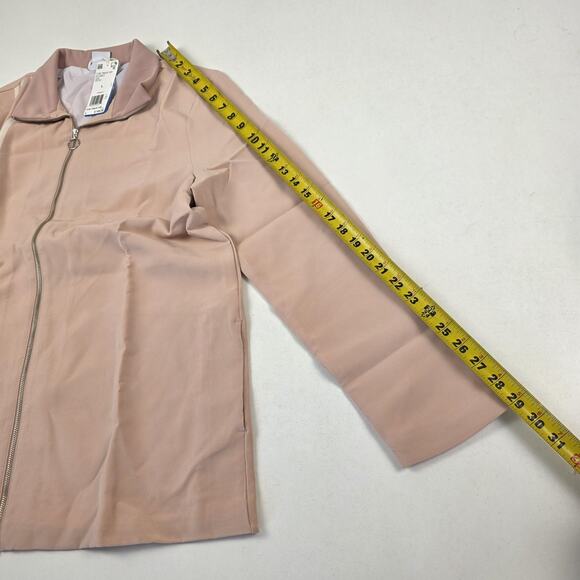 TLRD Track Top Jacket Mens Large Ashpea Pink Beige Full Zip Striped EC0927 New - Picture 8 of 11